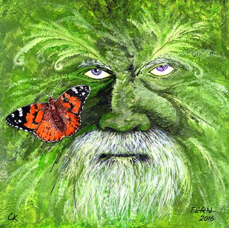 Greenman Feeding the Phoenix